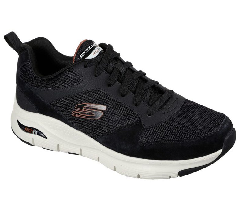 Skechers Herr Svarta Sneakers - Arch Fit - Servitica - Sverige (RDUCS-3546)